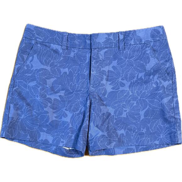Tommy Hilfiger Women's Blue Floral Chino‎ Shorts Size 10 - Picture 1 of 6